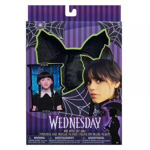 NEW Wednesday Addams Wig with Cat Ears for dress-up